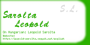 sarolta leopold business card